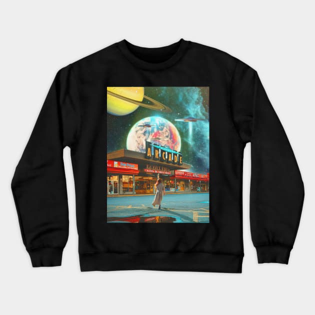 Let's meet at the arcade Crewneck Sweatshirt by morysetta